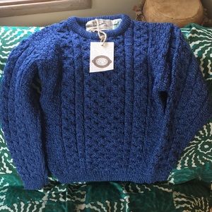 Kids traditional Aran merino wool sweater
